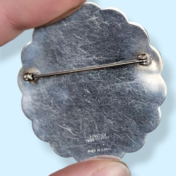 🍁Vintage Forstner Sterling Etched Brooch - Picture 5 of 8